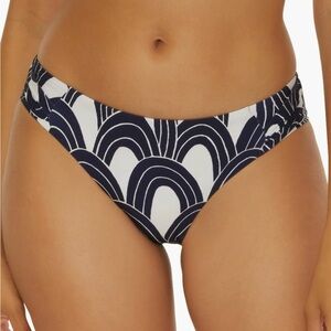 Trina Turk Arches Side Tab Hipster Bikini Bottoms Size 4 Ruched Tropical